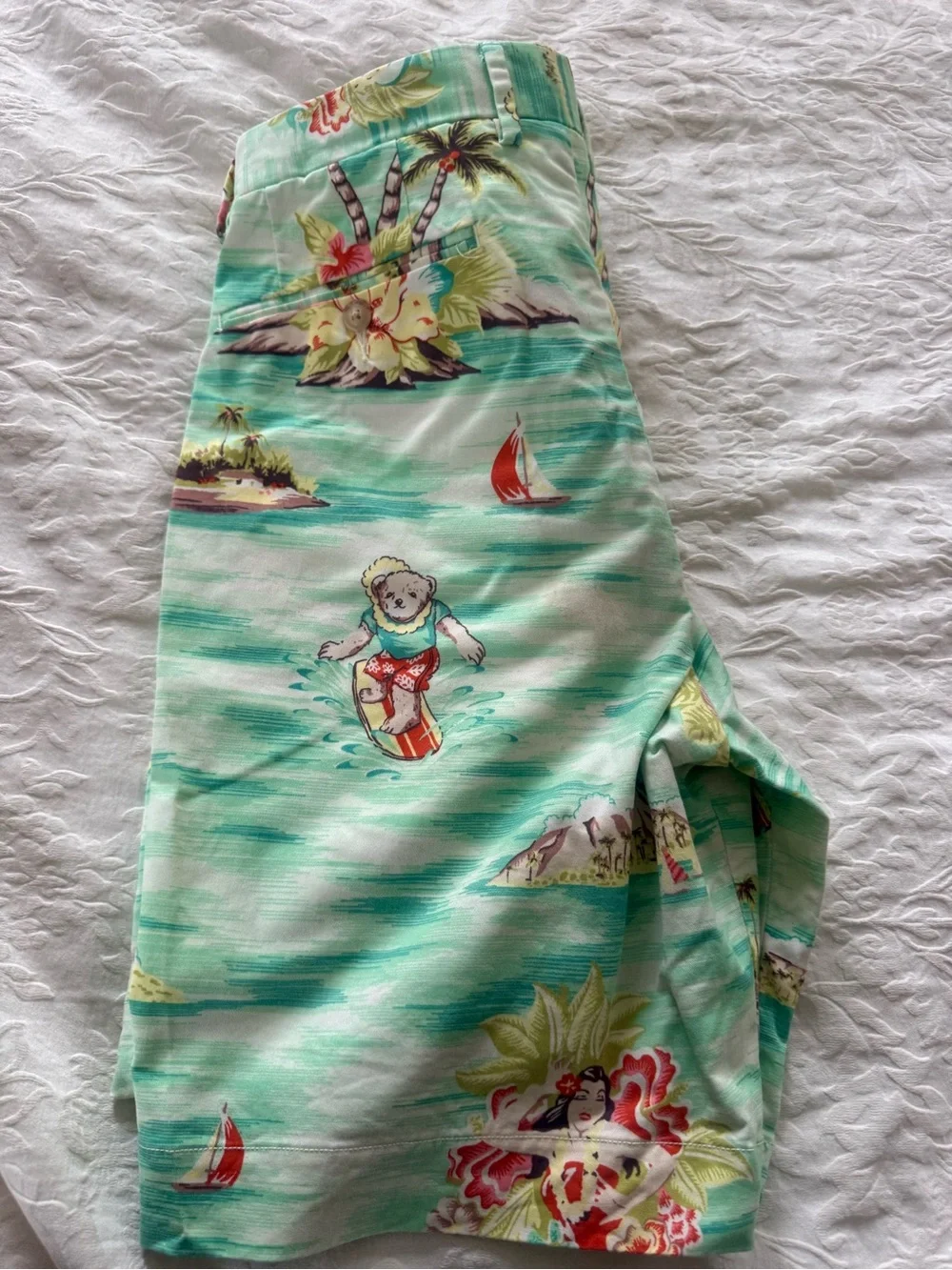 Polo by Ralph Lauren Men’s Mint Tropical Print cotton dress short